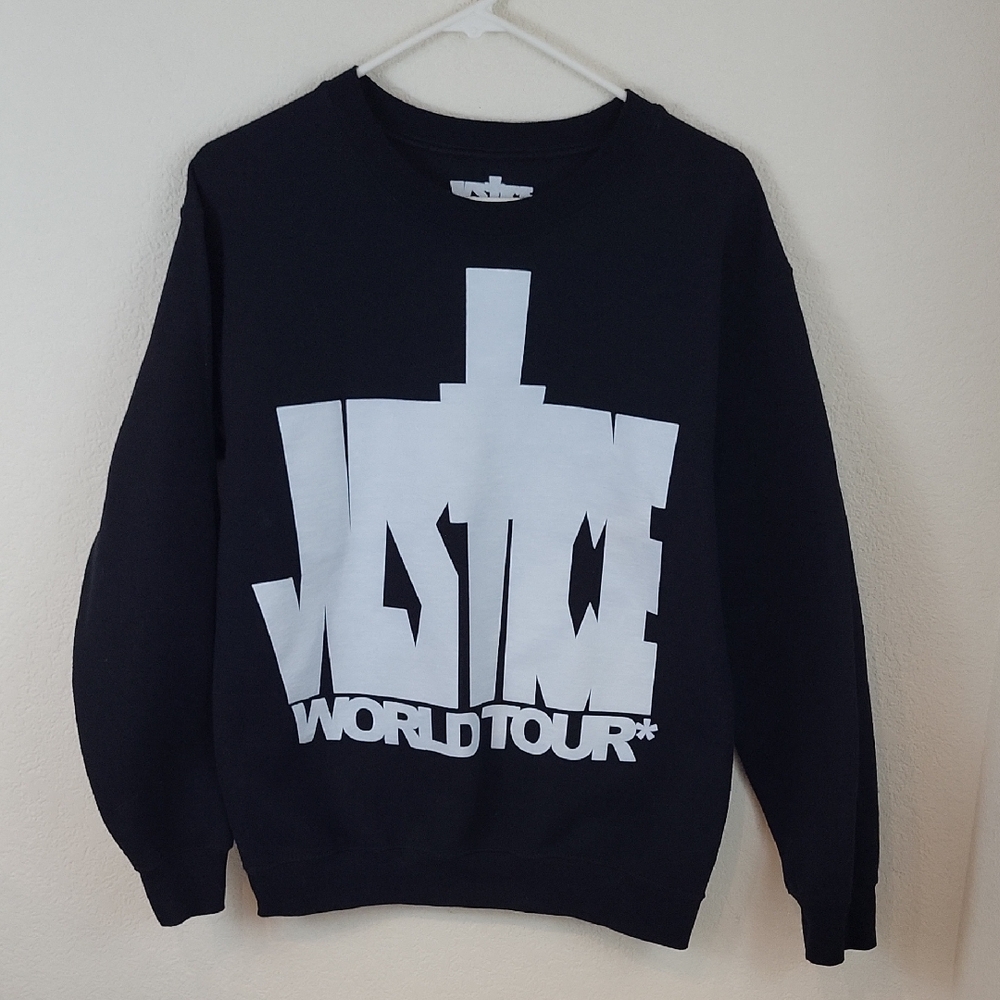 Justin Bieber Justice World Tour Crew Neck Sweatshirt Size Small